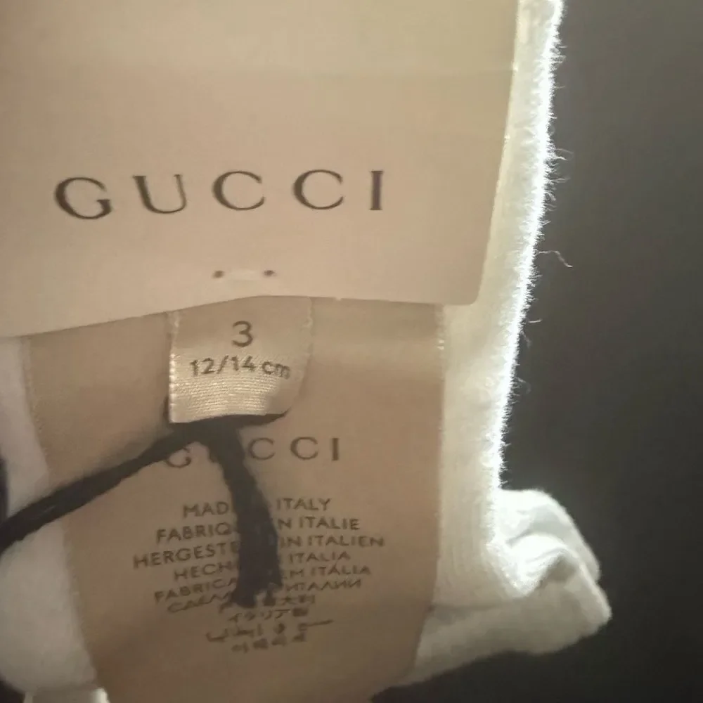 Toddler Gucci White  Socks size 3